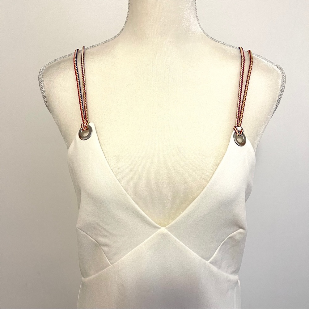Zara rainbow rope strap white dress medium - Picture 3 of 9